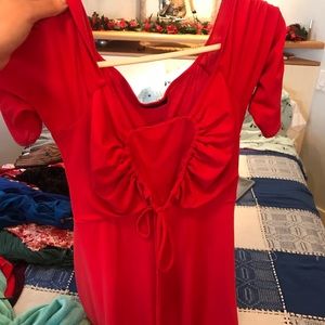 Nastygal red minidress with cute sleeves